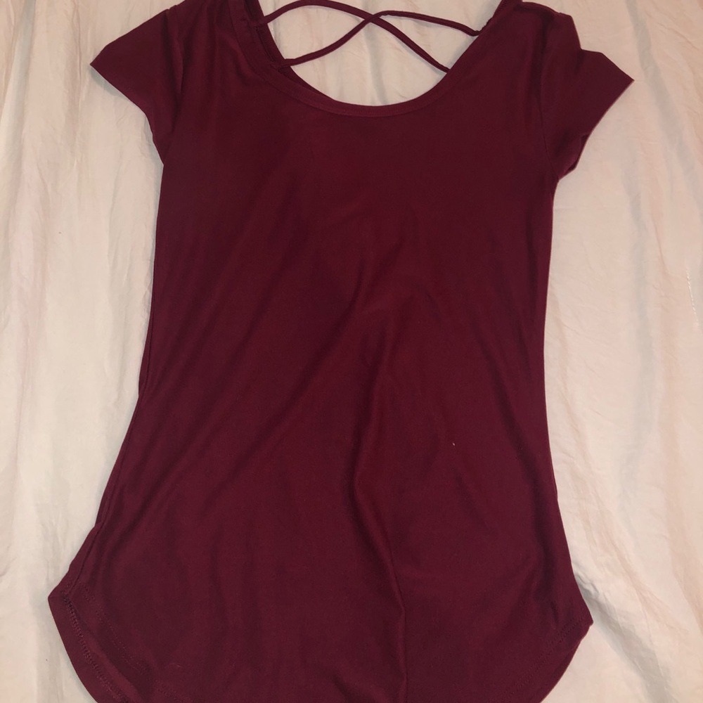 red tight fit t shirt